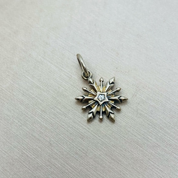 EUC Pandora 791564CZ Sterling Silver Disney Frozen Snowflake Dangle Charm - Picture 4 of 8